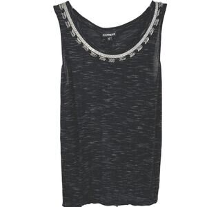 Express Beaded Sleeveless Tank Boho Western Medium